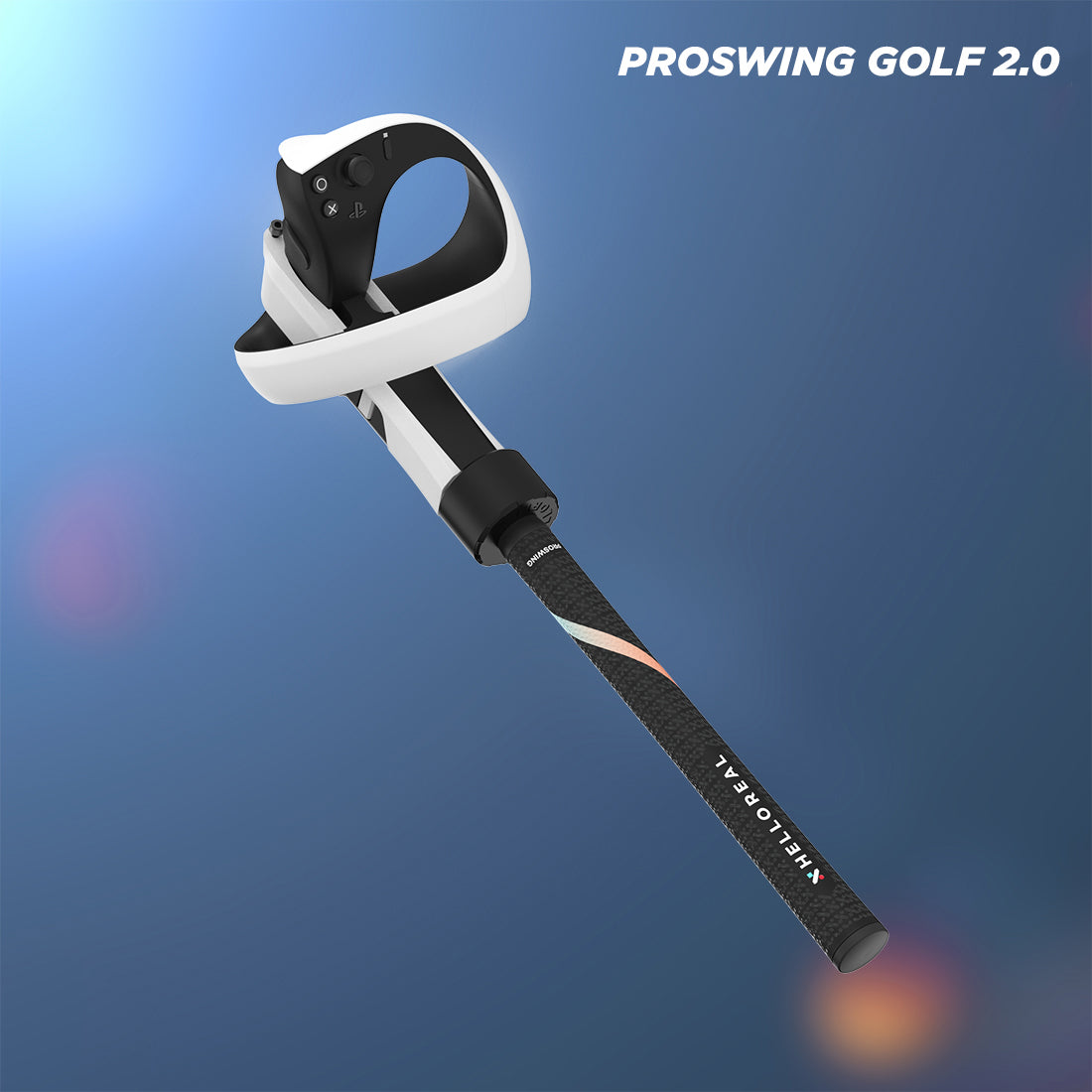 HelloReal ProSwing Golf 2.0 VR Golf handle / Quest 2, Quest 3/3s, Quest Pro and PSVR2