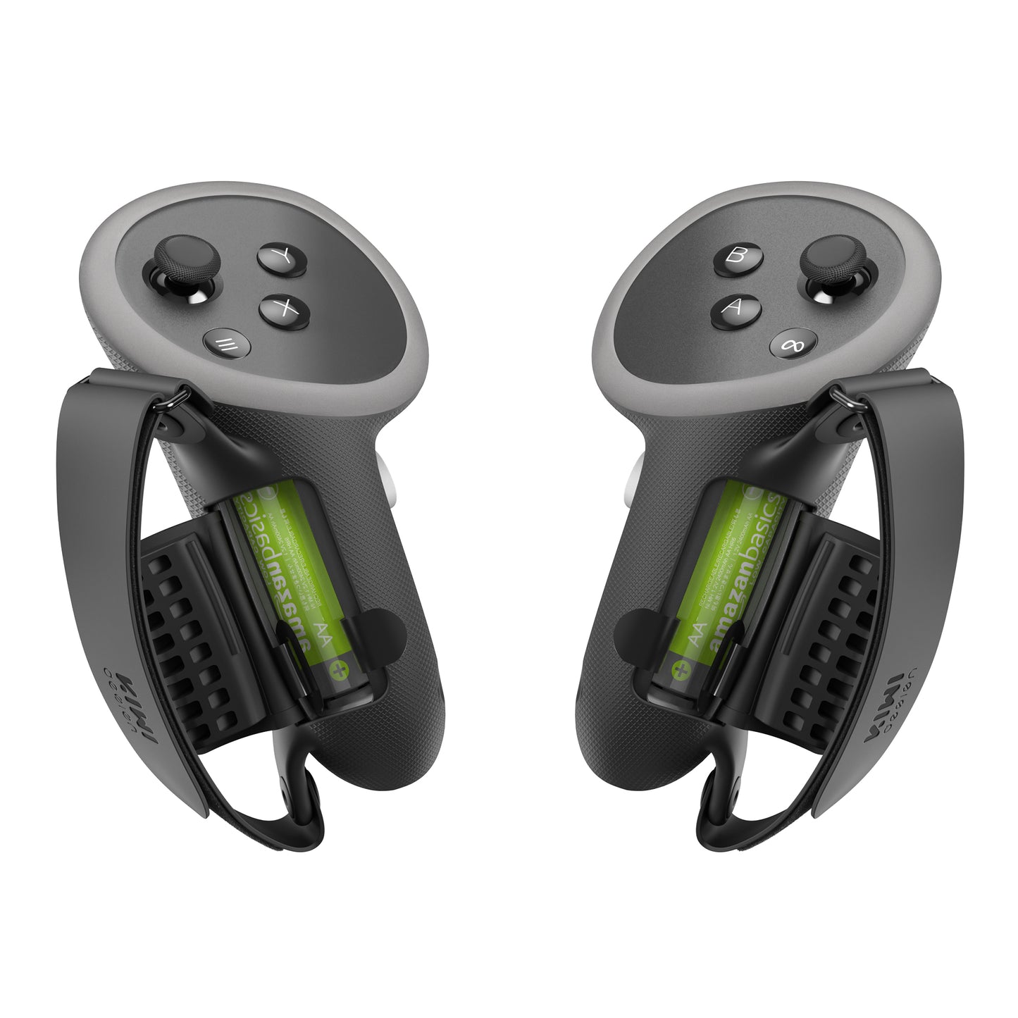 Kiwi Design Knuckle Grips with Battery Door for Quest 3/3s