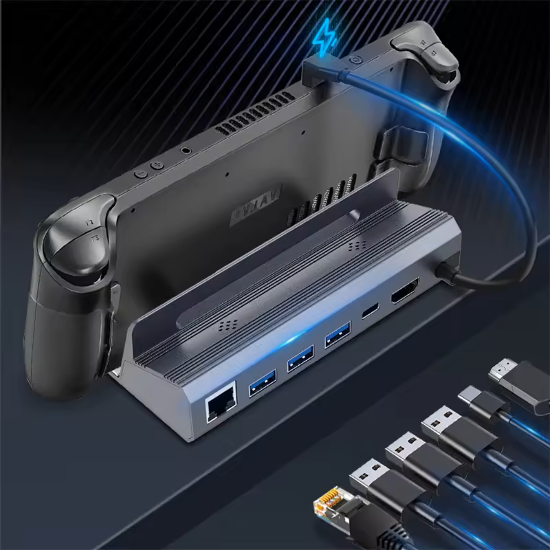 6 in 1 Steam Deck Docking Station USB 3.0