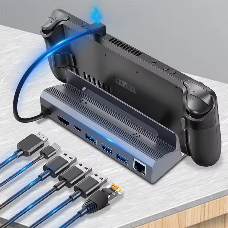 6 in 1 Steam Deck Docking Station USB 3.0